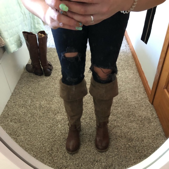 Lucky Brand Genuine Suede Heeled OTN Boots - Picture 4 of 4